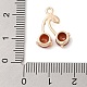 Стеклянные подвески из латуни с инкрустацией KK-S388-14G-3