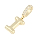 Латунные микропаве прозрачные подвески с фианитом KK-M289-01I-G-2