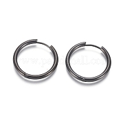 Серьги-кольца Huggie Hoop из нержавеющей стали 304 EJEW-F111B-25mm-B