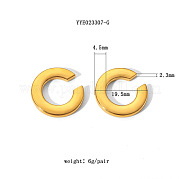 Серьги-каффы из нержавеющей стали в форме буквы С PN3557-3