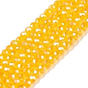 Стеклянные бусины с гальваническим покрытием  EGLA-A044-T2mm-A05