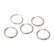 Серьги-кольца Huggie Hoop из нержавеющей стали 201 EJEW-L250-01K-P