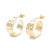 Массивные серьги-гвоздики в форме буквы C EJEW-A064-09G-RS