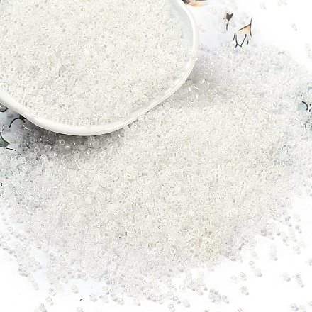 Непрозрачные цвета блестящие стеклянные бусины SEED-H003-12I-1