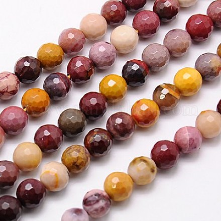 Природные mookaite бисер нитей G-G542-6mm-05-1