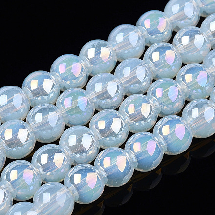 Гальванические стекляныне бусины GLAA-T032-J6mm-AB02-1