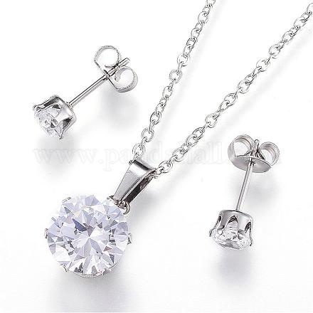 Комплекты украшений из нержавеющей стали 304 SJEW-H054-05-1