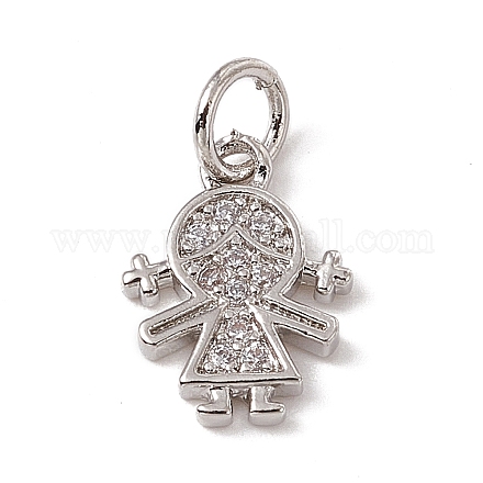 Латунные микро проложить кубического циркония подвески ZIRC-F132-20P-1