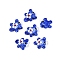 Handmade Lampwork Bumpy Beads Strands, Goldfish with Flower, Medium Blue, 16.5~17.5x20.5~23x10~12mm, Hole: 1.6~2mm, about 30pcs/strand, 15.75''(40cm)