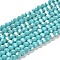 Opaque Glass Beads Stands, AB Color, Faceted(32 Facets), Round, Dark Turquoise, 4.5x4mm, Hole: 1mm, about 87~93pcs/strand, 32~33cm