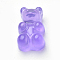 Translucent Resin Cabochons, Bear, Medium Purple, 18.5x11x7mm