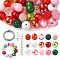 DIY Jewelry Making Kits, including Acrylic Beads, with Iron Finding, Mixed Color, Beads: 20mm, Hole: 2mm