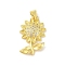 Rack Plating Brass Micro Pave Cubic Zirconia Pendants, Cadmium Free & Lead Free, Long-Lasting Plated, Sunflower, Clear, Real 18K Gold Plated, 25x15x4mm, Hole: 3x4mm