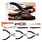 Jewelry Making Tool Sets, Including Carbon Steel Pliers, Brass Rings, Tweezers, Awl, Tape Measure, Vernier Caliper and Scissors, Mixed Color, 10pcs/set