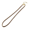 Nylon Milan Cord Necklace Making, with Brass Findings and Stainless Steel Claw Lobster Clasps, Golden, Long-Lasting Plated, Dark Goldenrod, 17.91~18.31 inch(45.5~46.5cm)