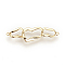 Brass Links connectors, Heart, Golden, 30x9x1.5mm, Hole: 1mm