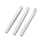 Tarnish Resistant 304 Stainless Steel Pendants, Cuboid, Stainless Steel Color, 28x3x2mm, Hole: 1.8mm