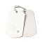 304 Stainless Steel Rhinestone Pendant, Rectangle, Stainless Steel Color, 63.5x28x6mm, Hole: 4.5mm