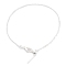 Brass Cable Chains Bracelets for Women, Long-Lasting Plated, 901 Stainless Steel Clasp, Lead Free & Cadmium Free, Silver, 7-7/8 inch(20cm)