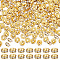 SUNNYCLUE 1 Box 300Pcs 6MM Rondelle Spacer Beads Gold Rhinestone Crystal Beads Golden White Round Loose Spacer Bead for Jewelry Making DIY Crafting Supplies Bracelet Necklace Women Adult Beginner