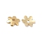 Brass Bead Caps, Cadmium Free & Nickel Free & Lead Free, 6-Petal Flower, Real 18K Gold Plated, 6x6x1mm, Hole: 1mm