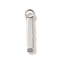 Non-Tarnish 304 Stainless Steel Charms, Rectangle Charm, Stainless Steel Color, 10x2x1.5mm, Hole: 1.5mm