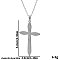 Stainless Steel Textured Cross Necklaces for Women, Silver, 17.72 inch(45cm)