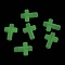 Luminous Transparent Acrylic Beads, Glow in the Dark, Cross, Mint Cream, 16x12x4.5mm, Hole: 2mm, about 1500pcs/500g