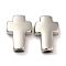 Non-Tarnish 304 Stainless Steel Beads, Cross, Stainless Steel Color, 14~15x10x4mm, Hole: 2.7mm