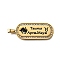 Oval with 12 Constellation 304 Stainless Steel Rhinestone Pendants, with Enamel, Ion Plating(IP), Real 18K Gold Plated, Taurus, 46x19x2mm, Hole: 6x3.5mm