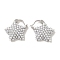 Rack Plating Brass Hoop Earrings, with Plastic Beads, Long-Lasting Plated, Lead Free & Cadmium Free, Platinum, 22x21mm