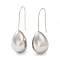 Non-Tarnish 304 Stainless Steel Dangle Earrings, Teardrop, Stainless Steel Color, 42x15mm