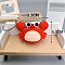 Crab PVC Plastic Keychain, Red, Pendant: 5.1x3.5cm