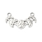 Non-Tarnish 304 Stainless Steel Pendants, Moon Phase Charms, Stainless Steel Color, 16.5x29.5x2mm, Hole: 2.4mm