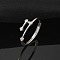 Constellations Rhodium Plated 925 Sterling Silver Micro Pave Clear Cubic Zirconia Adjustable Rings for Women, Taurus, 5mm, Inner Diameter: 16mm