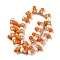 Handmade Lampwork Bumpy Beads Strands, Boot, Dark Orange, 12~13.5x12.5~14x9.5~10mm, Hole: 1.5mm, about 25pcs/strand, 12.72''(32.3cm)
