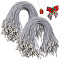 600Pcs Ornament Hanger Strings Ornament Fasteners Silver Precut 202mm Short Thin Polyester Cable Ties Hanging Locking Snap Wraps Wire Rope for Christmas Tree Wall Party Hanging Decorations
