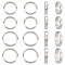 UNICRAFTALE 16Pcs 2 Sizes Bead Frame Double Hole Frame Spacer Beads 12/14mm 201 Stainless Steel Metal Beads Round Frames Links Connector Ring for Beading Earring Bracelet Necklace Making
