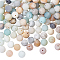 NBEADS About 96 Pcs Natural Amazonite Beads, 8mm Round Natural Beads Matte Undyed Flower Amazonite Beads Loose Spacer Beads for Bracelet Necklace Jewelry Making