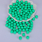 Round Silicone Focal Beads, Spring Green, 15mm, Hole: 2mm