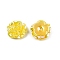 Opaque ABS Plastic Cabochons, Flower, Yellow, 19.5x7.5mm