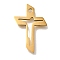 201 Stainless Steel Pendants, Cross Charms, Golden, 19.5x13x1mm, Hole: 1.5mm