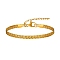 Stainless Steel Multi-strand Bracelets, Boston Link Chains Bracelets for Woman, Golden, 6-1/4 inch(16cm)