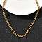 304 Stainless Steel Twisted Chain Necklaces with Spring Ring Clasps for Women, Ion Plating(IP), Real 18K Gold Plated, 16.14 inch(41cm)