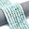 Natural Flower Amazonite Beads Strands, Frosted, Rondelle, Grade A, 8x5mm, Hole: 1.4mm, about 73~75pcs/strand, 14.96''~15.16''(38~38.5cm)