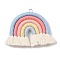 Polypropylene Pendants, with Alloy Findings, Rainbow, Sky Blue, 57~60x66~71x8~9mm, Hole: 5mm
