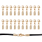 20Pcs 304 Stainless Steel Lobster Claw Clasps, with Cord Ends, Column, Golden, 20mm, Inner Diameter: 3.2mm