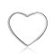 Tarnish Resistant 201 Stainless Steel Linking Rings, Heart, Stainless Steel Color, 9x11.5x1mm, Hole: 9x7mm