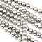 Eco-Friendly Dyed Glass Pearl Round Beads Strands, Grade A, Cotton Cord Threaded, Light Grey, 6mm, Hole: 0.7~1.1mm, about 72pcs/strand, 15 inch