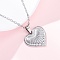Heart 304 Stainless Steel Pendant Necklaces, Stainless Steel Color, 17.91 inch(45.5cm)